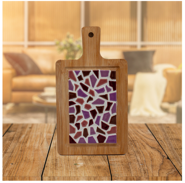 LC DIY Pakket Mozaïek Borrelplank Klein Roze (87007)