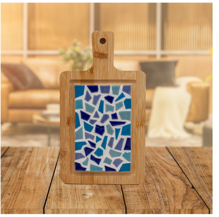LC DIY Pakket Mozaïek Borrelplank Klein Blauw (87008)