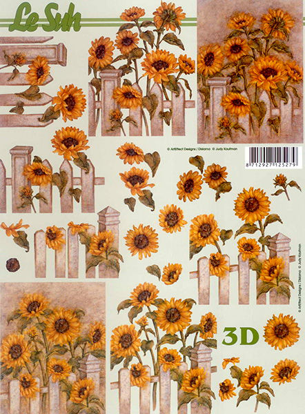 3D Knipvel - Le Suh - Zonnebloemen -9