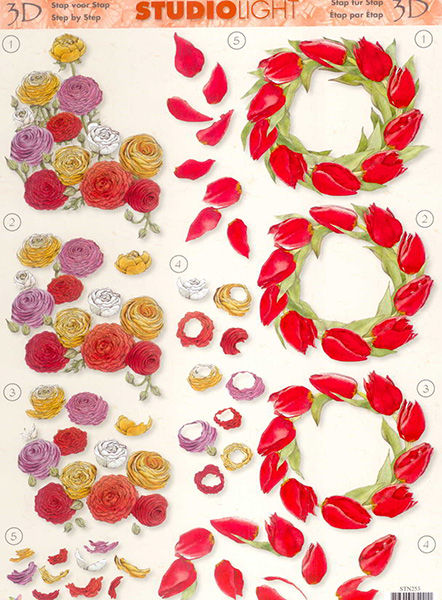 3D Knipvel - Studio Light - Bloemen 022