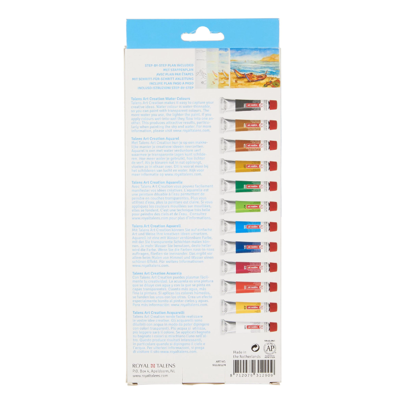 Aquarelverfset 12 x 12 ml (9022012M)