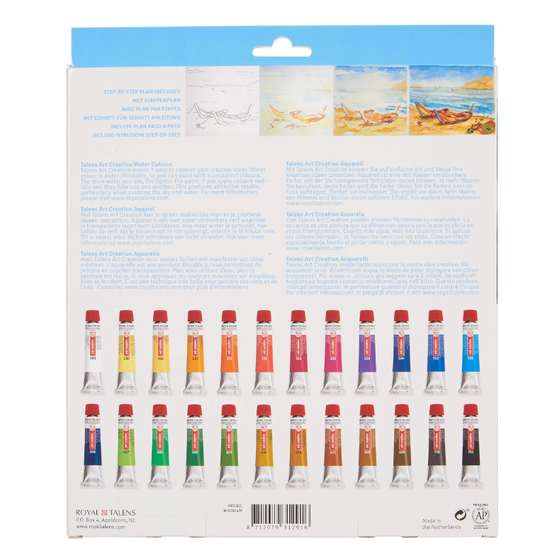 Aquarelverfset 24 x 12 ml (9022024M)