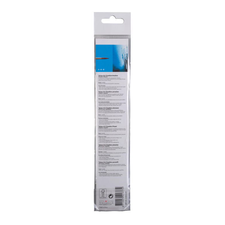 Aquarelpenselenset van 3 Rond - Pony/Polyester (9099143M)