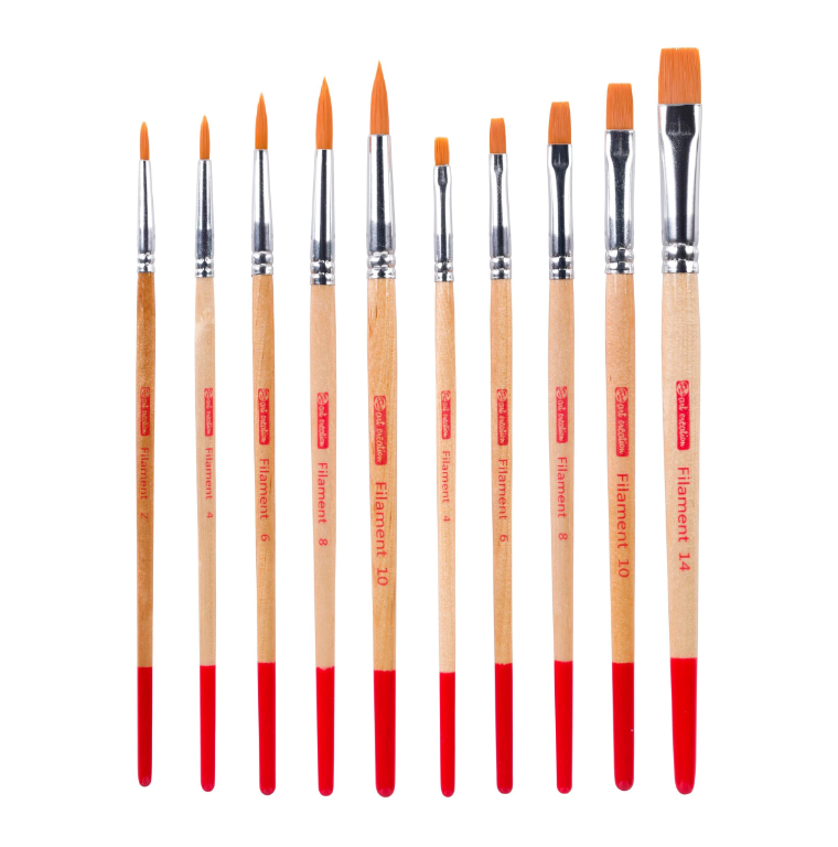 Aquarelpenselen set van 10 - polyester (9099150M)