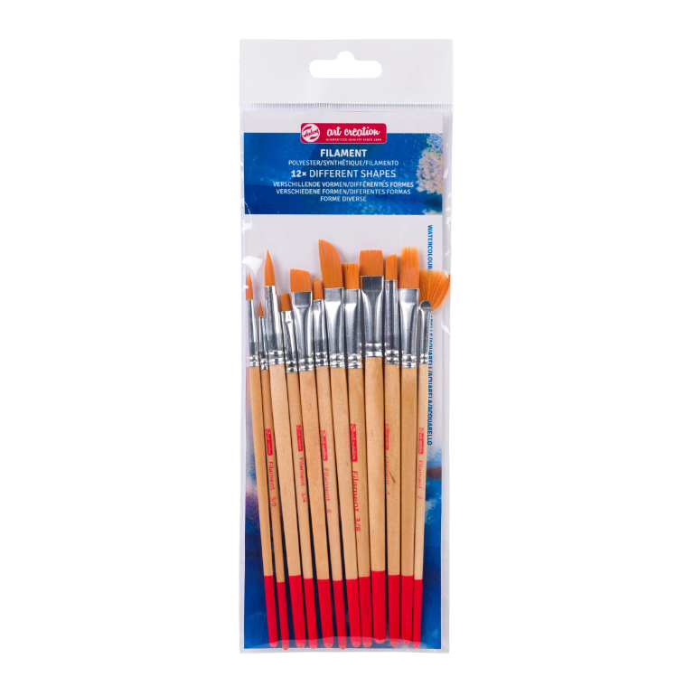 Aquarelpenselen set van 12 - polyester (9099152M)