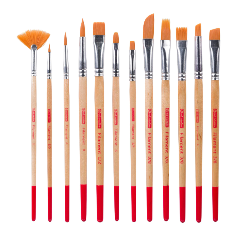 Aquarelpenselen set van 12 - polyester (9099152M)