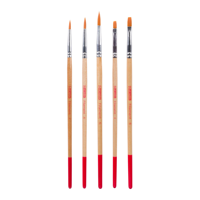 Aquarelpenselen set van 5 - polyester (9099155M)