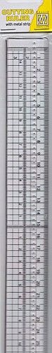 Nellie`s Choice - Transparante Snijliniaal - met platte metalen strip 30cm - 2149H