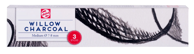 Talens Medium Houtskool 3 staafjes (96000013)
