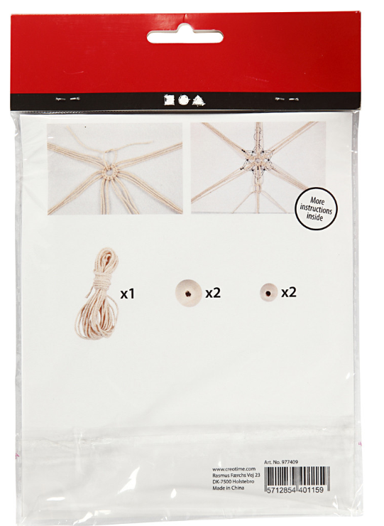 CC Mini Creative Kit Kerststerren Macramé 10 cm 2 stuks (977409) *