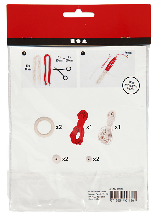 CC Mini Creative Kit Kerst Elf Macramé 14 cm 2 stuks (977410) *