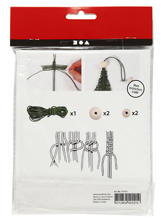 CC Mini Creative Kit Kerstbomen Macramé 11 cm 2 stuks (977411) *