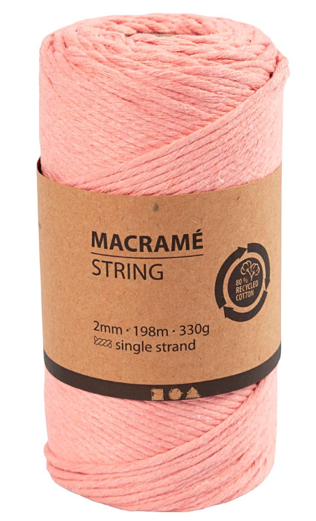 CC Macramékoord 2 mm 198 m Roze (977557) *