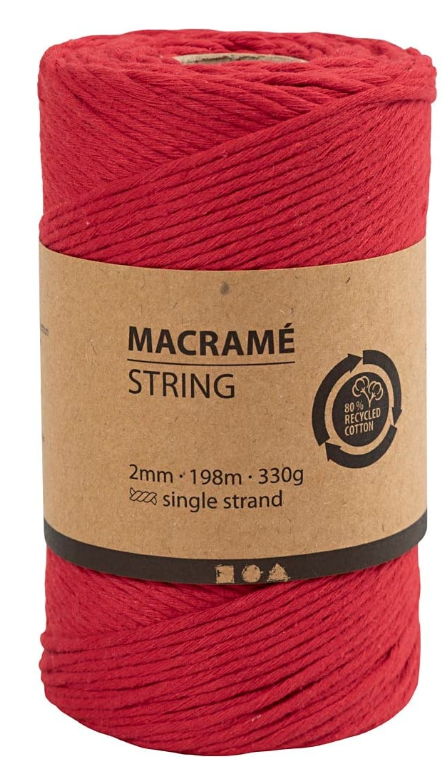 CC Macramékoord 2 mm 198 m Rood (977558) *