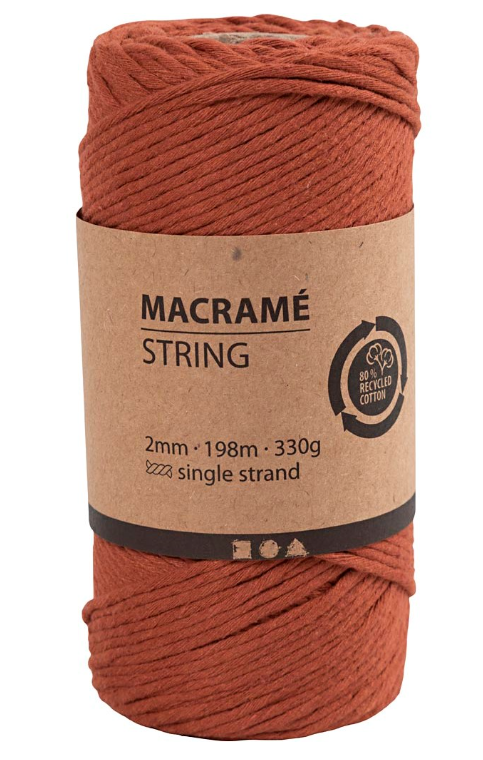 CC Macramékoord 2 mm 198 m Oranje (977559) *