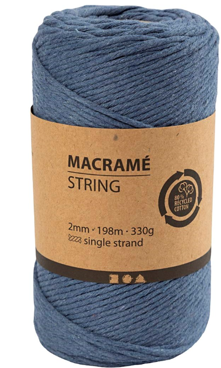 CC Macramékoord 2 mm 198 m Blauw (977560) *