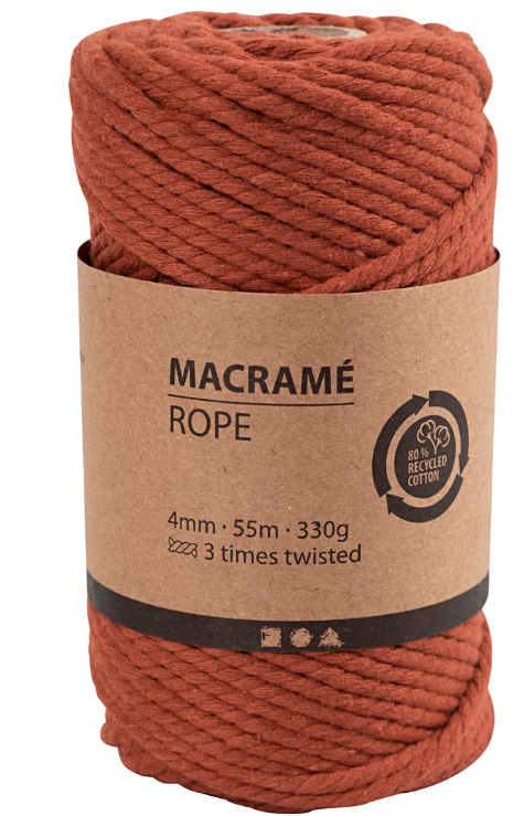 CC Macramékoord 4 mm 55 m Oranje (977563) *