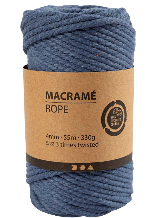 CC Macramékoord 4 mm 55 m Blauw (977564) *