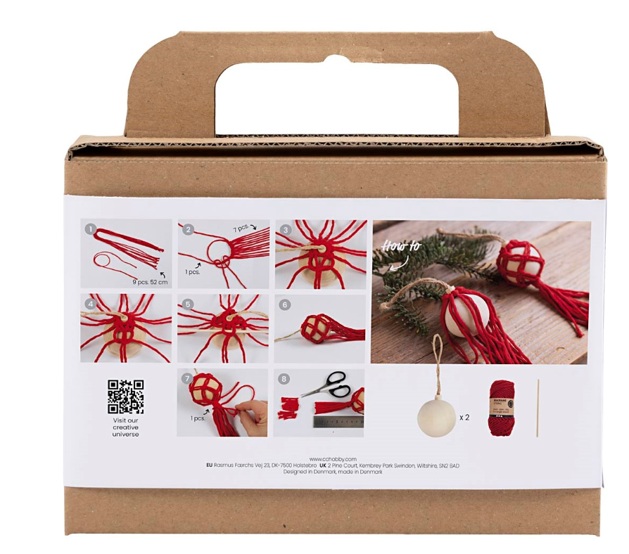 CC Mini Creatieve Box Kerstornamenten Macramé (977584) *