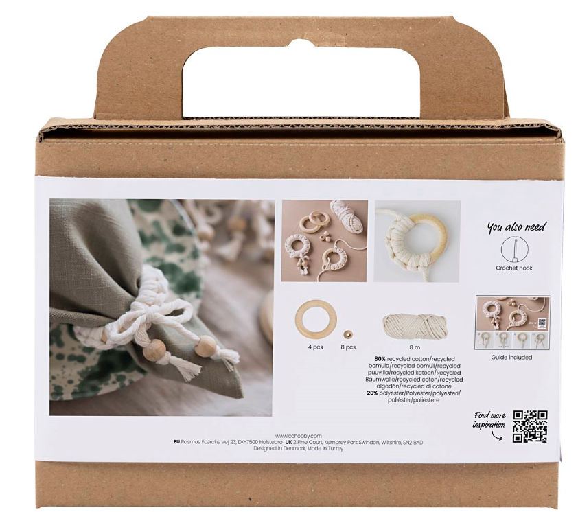 CC Mini Hobbyset Macramé Servetring Off-white (977627) *