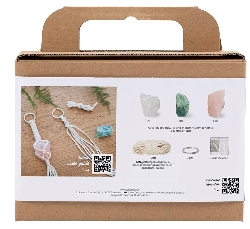 CC Mini Hobbyset Macramé Sleutelhangers Kristallen (977727) *