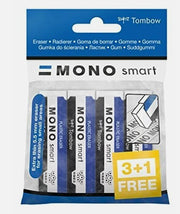 Tombow ET-ST-4P Mono Smart Precisiegum, 9 g, 4 stuks