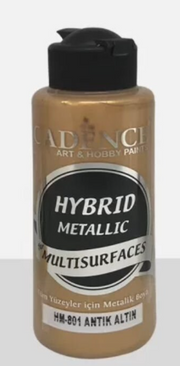 Cadence - Hybride Acrylverf - Metallic - Antiek Goud - 120 ml (HM-801)