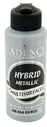 Cadence - Hybride Acrylverf - Metallic - Zilver - 120 ml (HM-804)