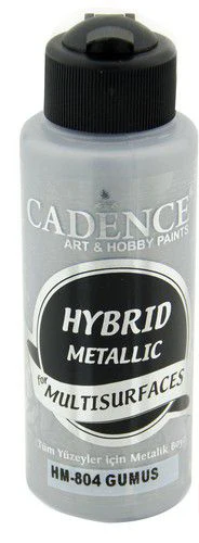 Cadence - Hybride Acrylverf - Metallic - Zilver - 120 ml (HM-804)