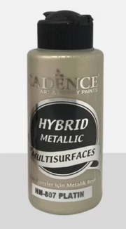 Cadence - Hybride Acrylverf - Metallic - Platina - 120 ml (HM-807)