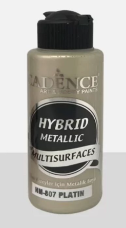 Cadence - Hybride Acrylverf - Metallic - Platina - 120 ml (HM-807)