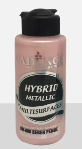 Cadence - Hybride Acrylverf - Metallic - Baby Pink - 120 ml (HM-808)