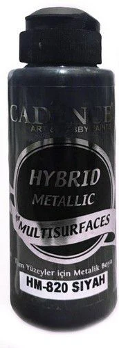 Cadence - Hybride Acrylverf - Metallic - Zwart - 120 ml (HM-820)