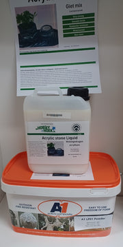 Acrylic stone casting mix - Gietmateriaal wit 7.5kg