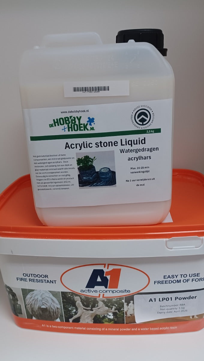 Acrylic stone casting mix - Gietmateriaal wit 7.5kg
