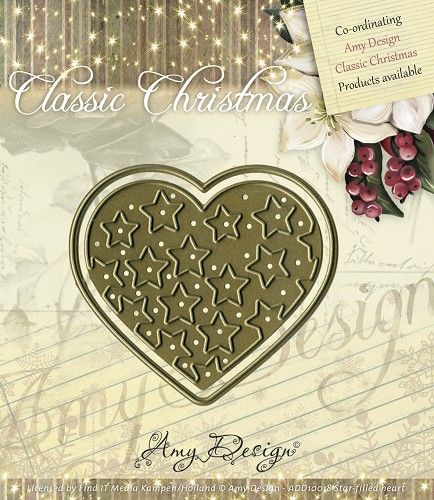 Die - Amy Design - Die - Classic Christmas - Star-filled heart (AFGEPRIJSD)