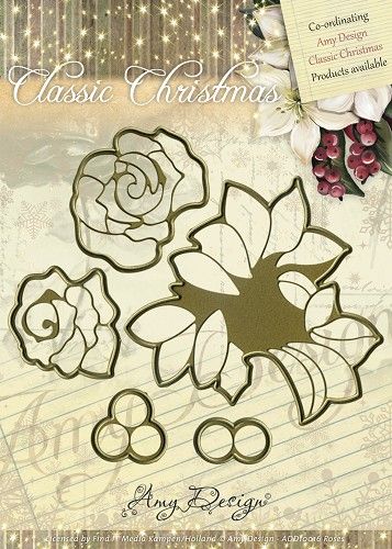Die - Amy Design - Die - Classic Christmas - Roses (AFGEPRIJSD)