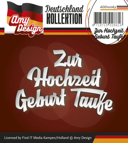 Die - Amy Design - Zur Hochzeit Geburt Taufe (AFGEPRIJSD)
