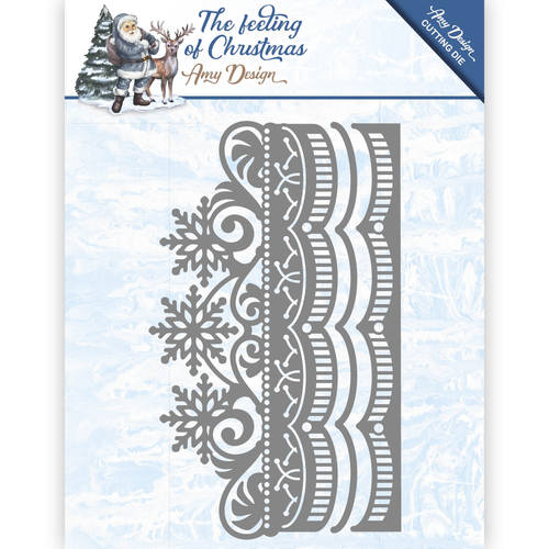 Die - Amy Design - The feeling of Christmas - Ice crystal border (AFGEPRIJSD)
