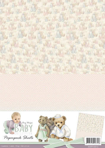 Paperpack background sheets 3 - Baby Collection - Amy Design (AFGEPRIJSD)