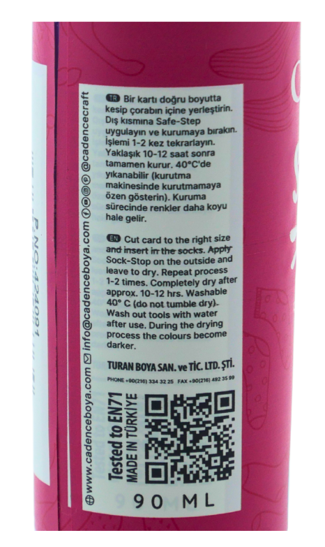 Cadence SafeStep Sock-Stop Anti-Slip Verf Orange (0004) *