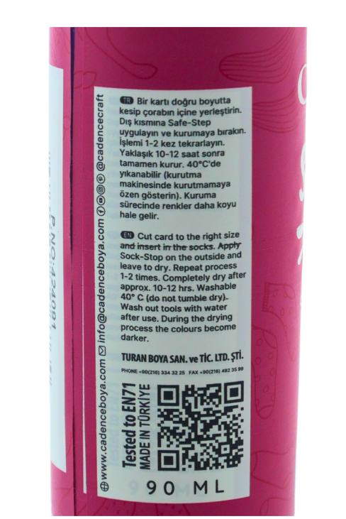 Cadence SafeStep Sock-Stop Anti-Slip Verf Pink (0011) *