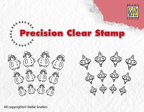 Clearstamp - Precision - Snowman-Christmas ball (AFGEPRIJSD)