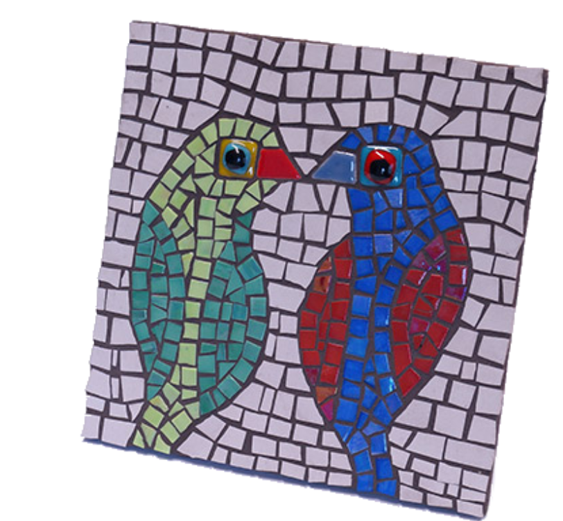 Mosaikstein Glazen Ogen 15x20 mm Zwart 2 stuks (AR13a) *