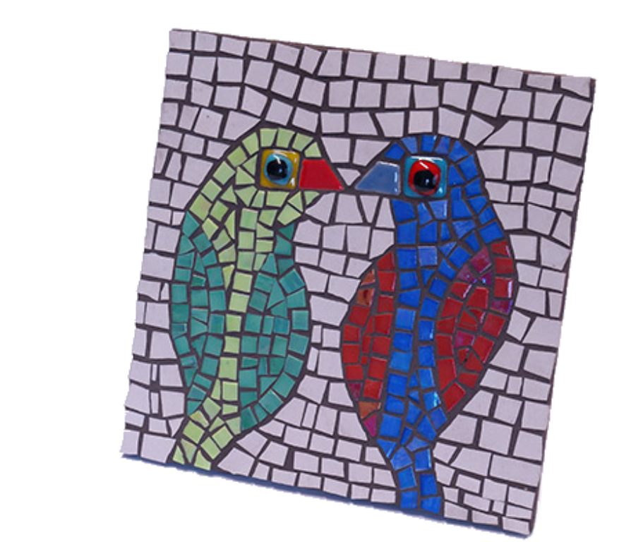 Mosaikstein Glazen Ogen 15x20 mm Blauw 2 stuks (AR20a) *