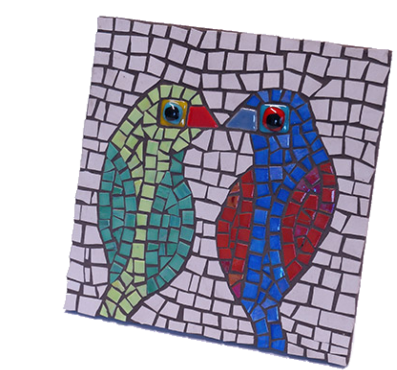 Mosaikstein Glazen Ogen 15x20 mm Groen 2 stuks (AR30a) *