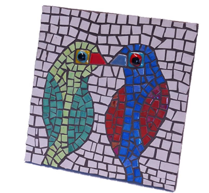Mosaikstein Glazen Ogen 15x20 mm Geel 2 stuks (AR50a) *