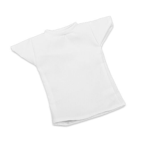 Mini T-Shirt Wit voor sublimatie bedrukking 19x20cm (MSHIRTN-1)