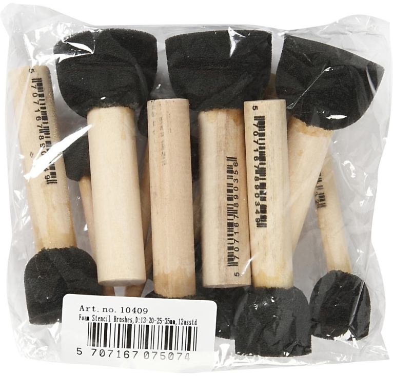 Artistline Foamkwasten 13-35 mm 12 stuks (10409)