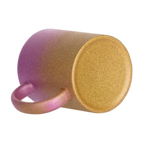 Glitter Sublimatie Mok 11oz - goud-roze verloop (B11GTMX-PRGD)